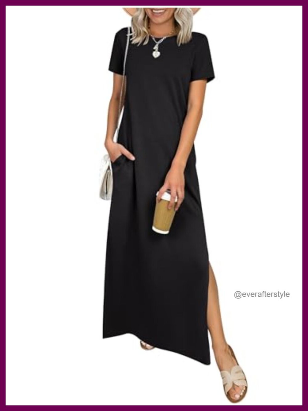 Summer Maxi Dress Wrinkle Free with Pockets